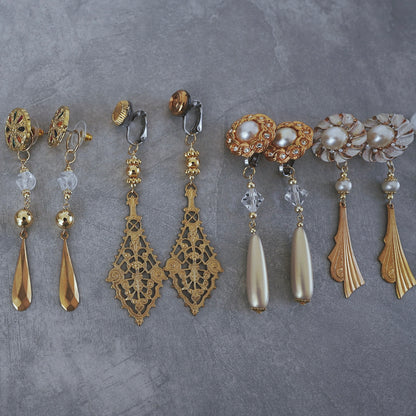 Vintage Gold earring ／ pierce 【在庫有】