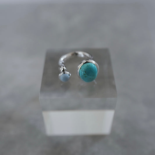 水滴stone ring.／ Water droplets stone ring.【在庫有】