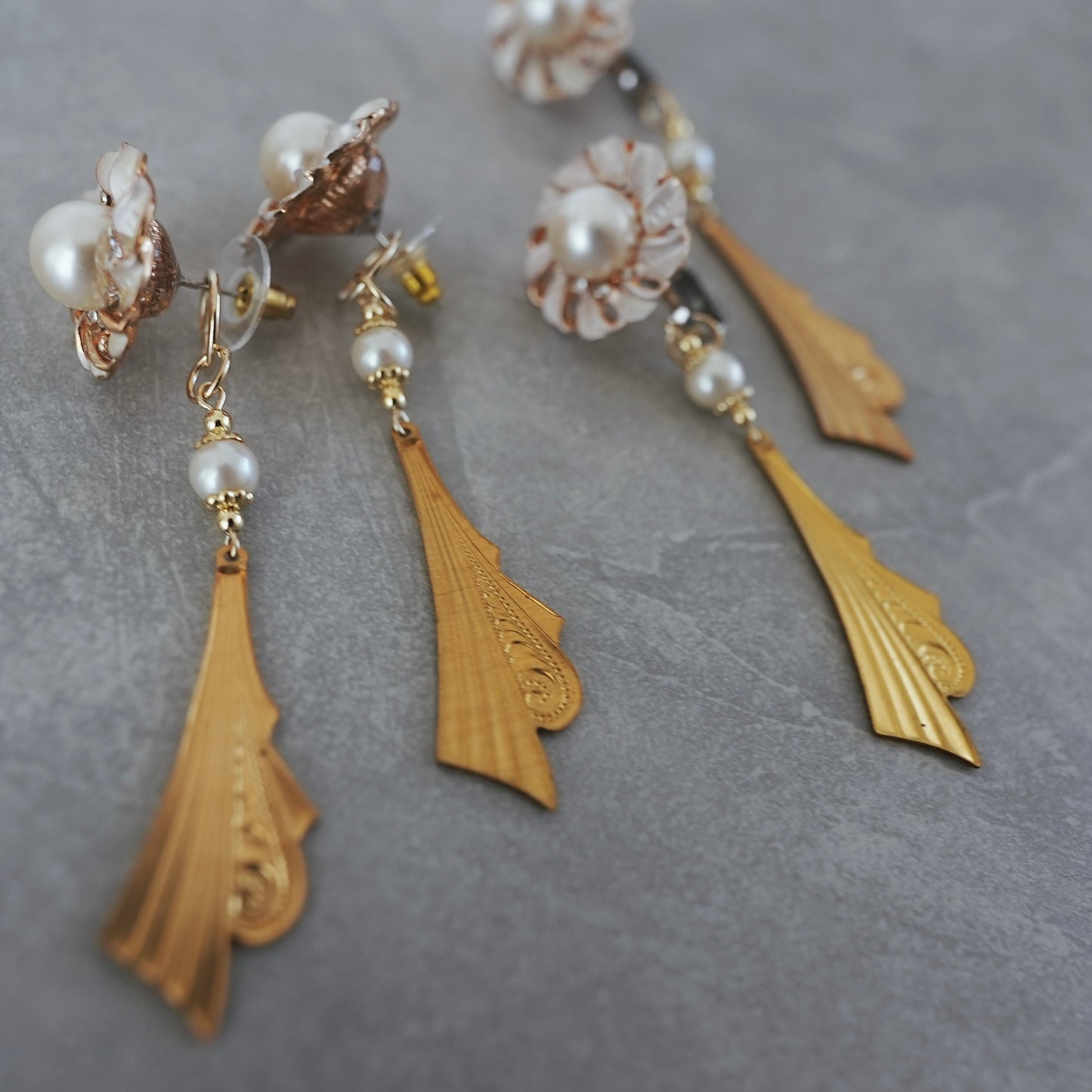 Vintage Gold earring ／ pierce 【在庫有】