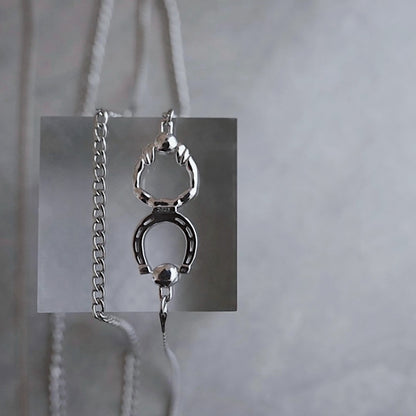 月と太陽 horse shoe long necklace【予約】