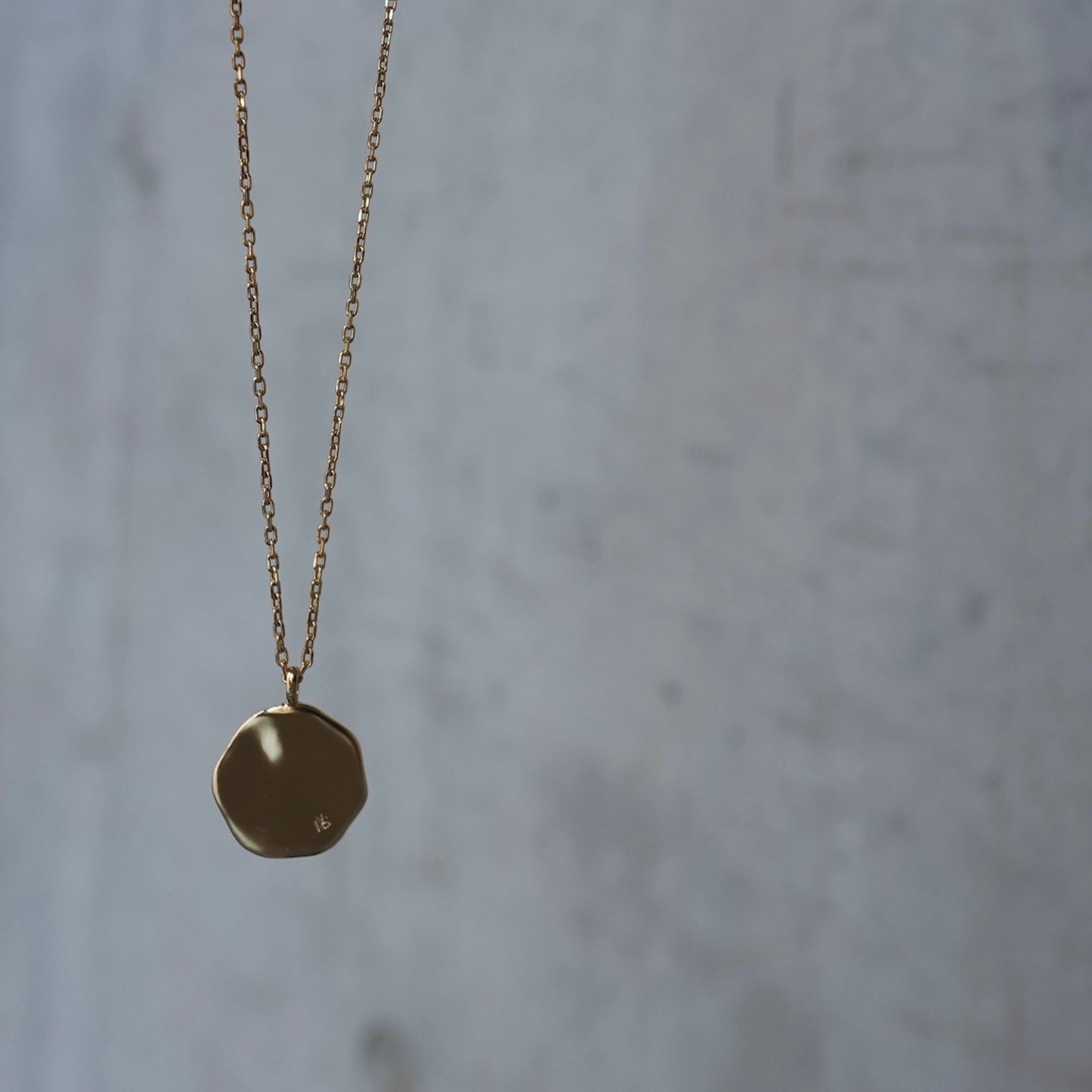 gold - AtoZ one - Simple coin necklace【予約】