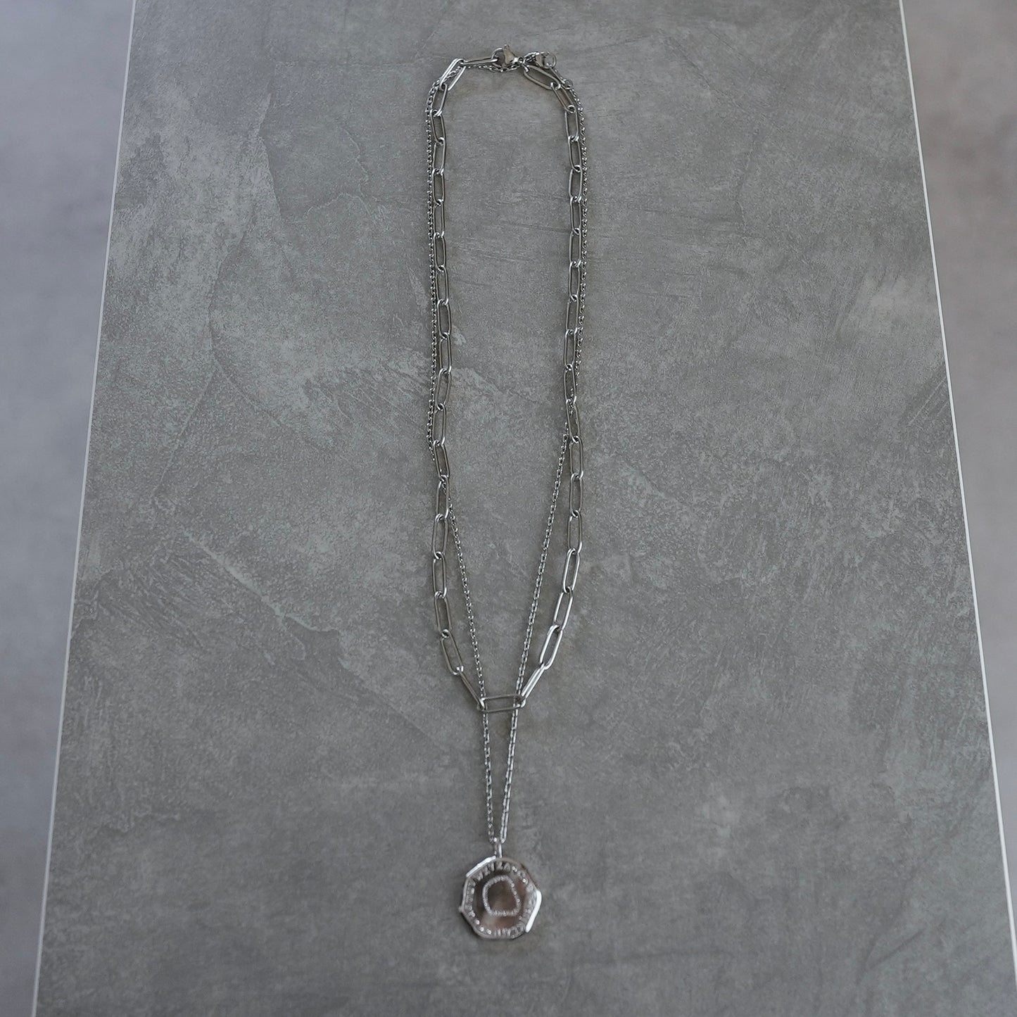 【限定】- AtoZ one - Simple coin necklace【予約】マットタイプ