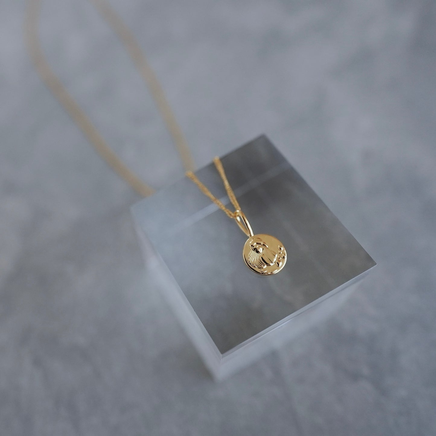 gold 「水」 Water coin necklace.【予約】