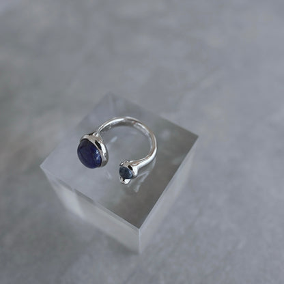 水滴stone ring.／ Water droplets stone ring.【即発送】ラピスラズリ タンザナイト