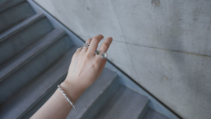 水滴stone ring.／ Water droplets stone ring.【予約】水晶 トルマリン