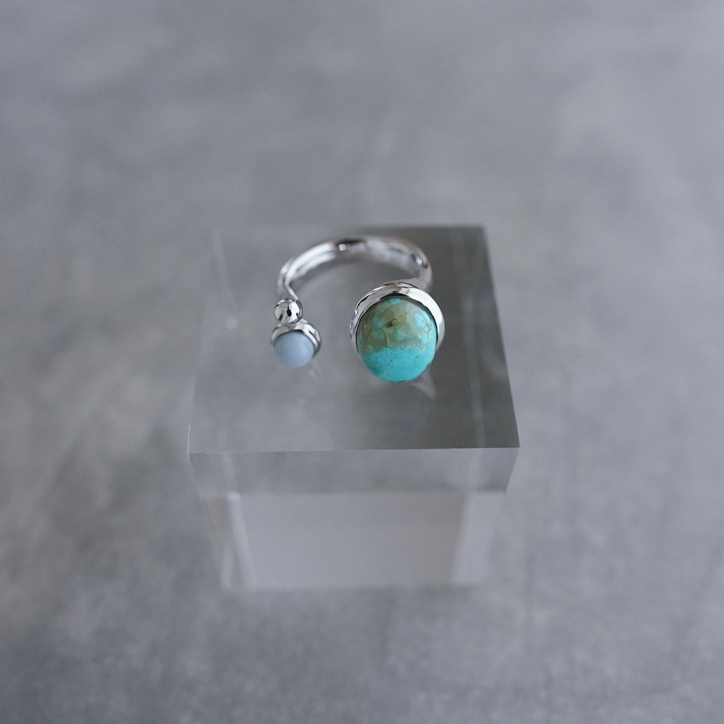 水滴stone ring.／ Water droplets stone ring.【即発送】ターコイズ オパール