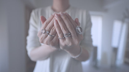 月と太陽 Moon and sun crystal ring.【在庫有】