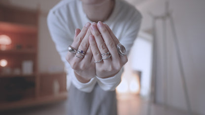 月と太陽 Moon and sun crystal ring.【在庫有】