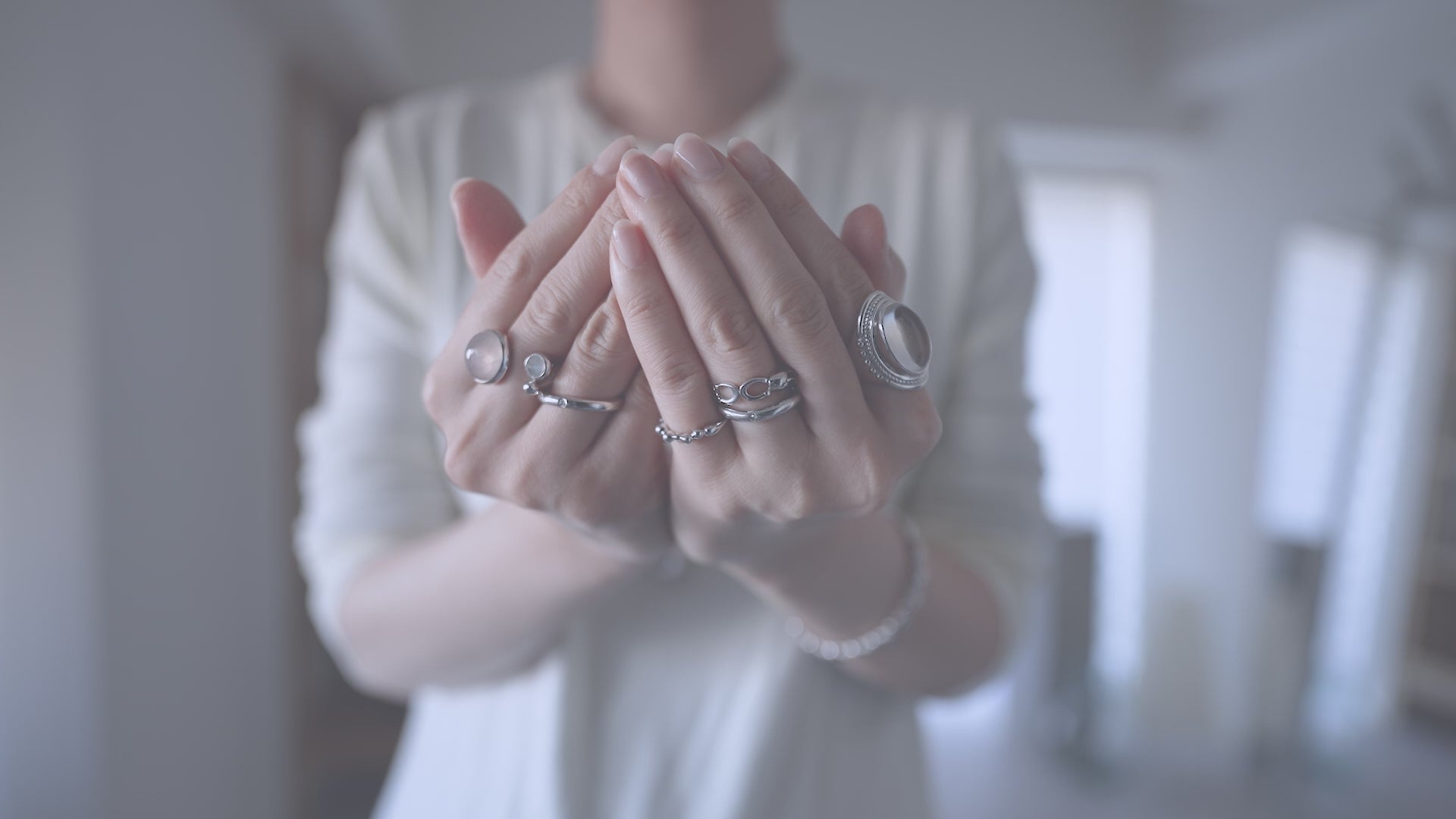月と太陽 Moon and sun crystal ring. – Yukari Shiomi -YUKARIS-